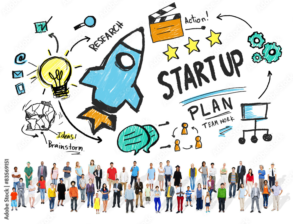 Start Up Business Launch Success Diversity People Concept