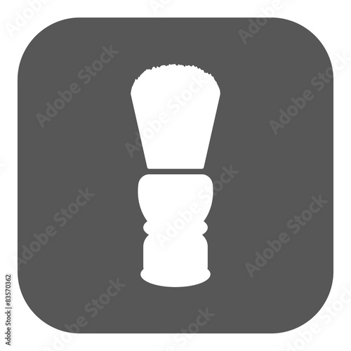 The shaving brush icon. Shaver symbol. Flat