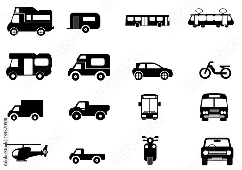 Transport en 16 icônes
