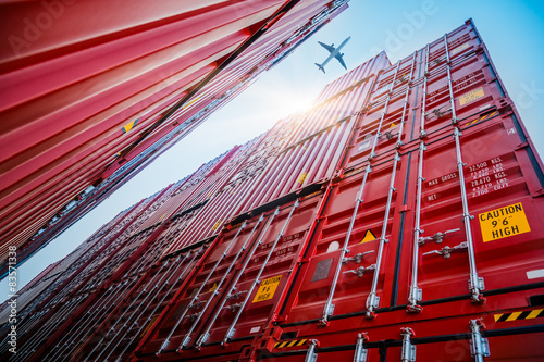 Obraz na płótnie Cargo containers w salonie
