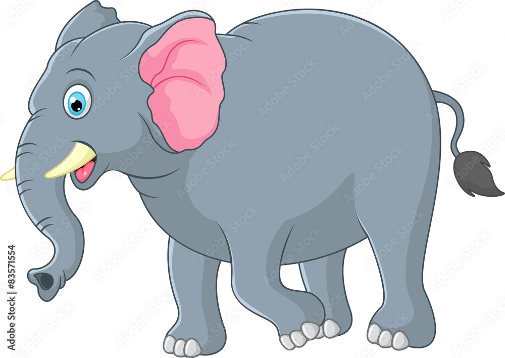 Fototapeta premium Cute elephant cartoon