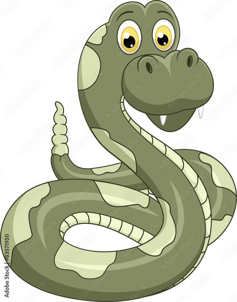 Fototapeta premium Cute snake cartoon