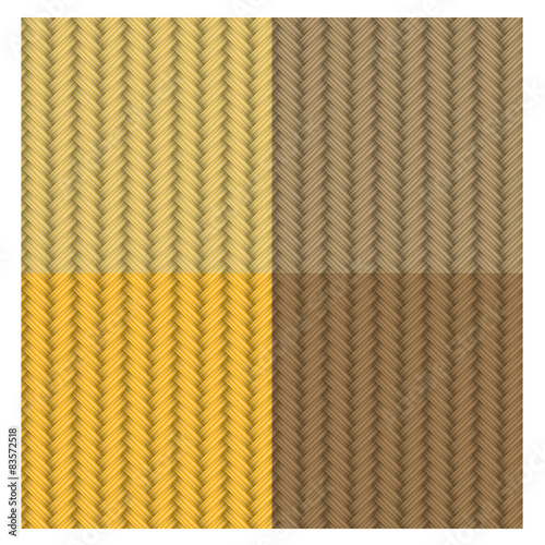 Set of four basket textures in different color style. 