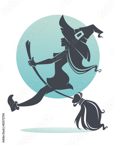 young happy and attractive witch