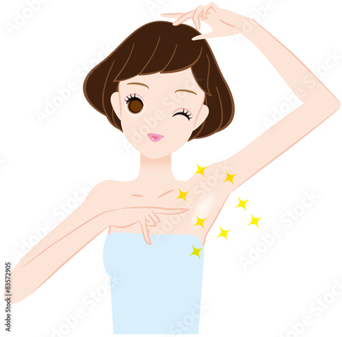 腋の下がきれいな女性