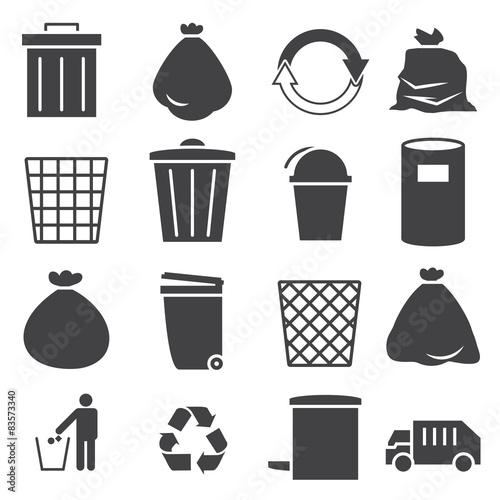 trashcan icon set