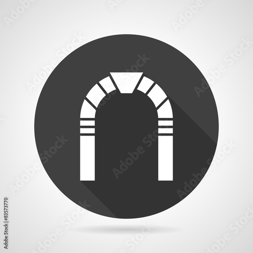 Obraz na płótnie Round arch black vector icon w salonie