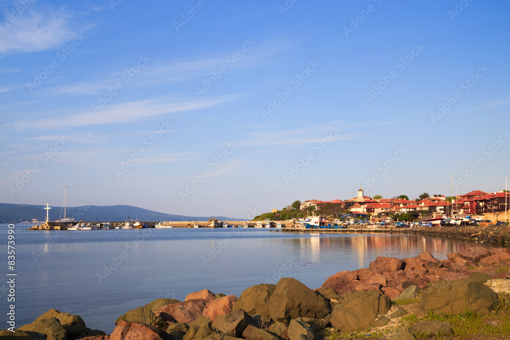 Obraz premium The north harbor of the old town of Nessebar, Bulgaria
