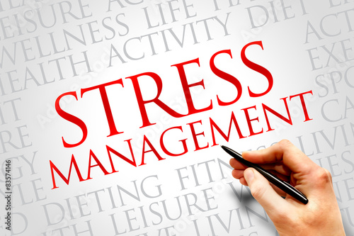 Stress Management word cloud, health concept