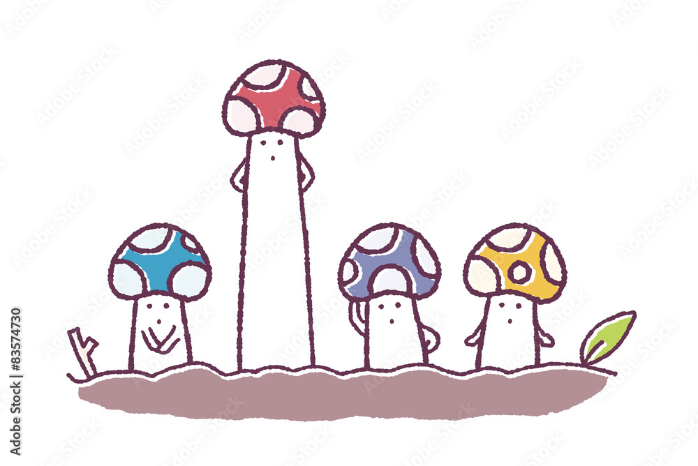 抜き出たキノコ 抜き出たキノコ