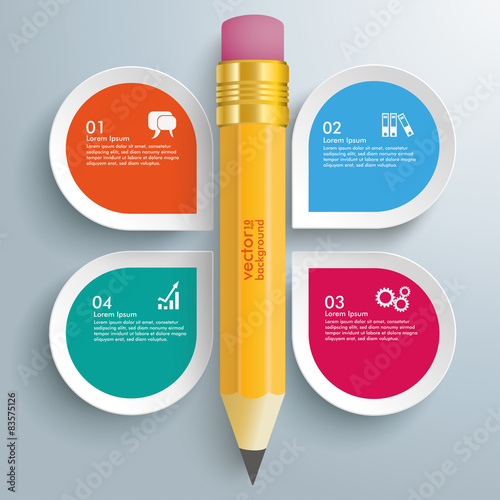 Pencil 4 Options Infographic