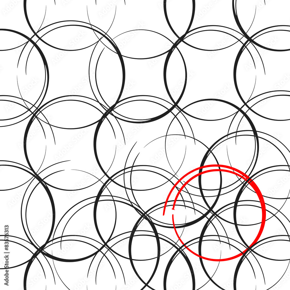Red circle on Black circle Red circle on Black circle