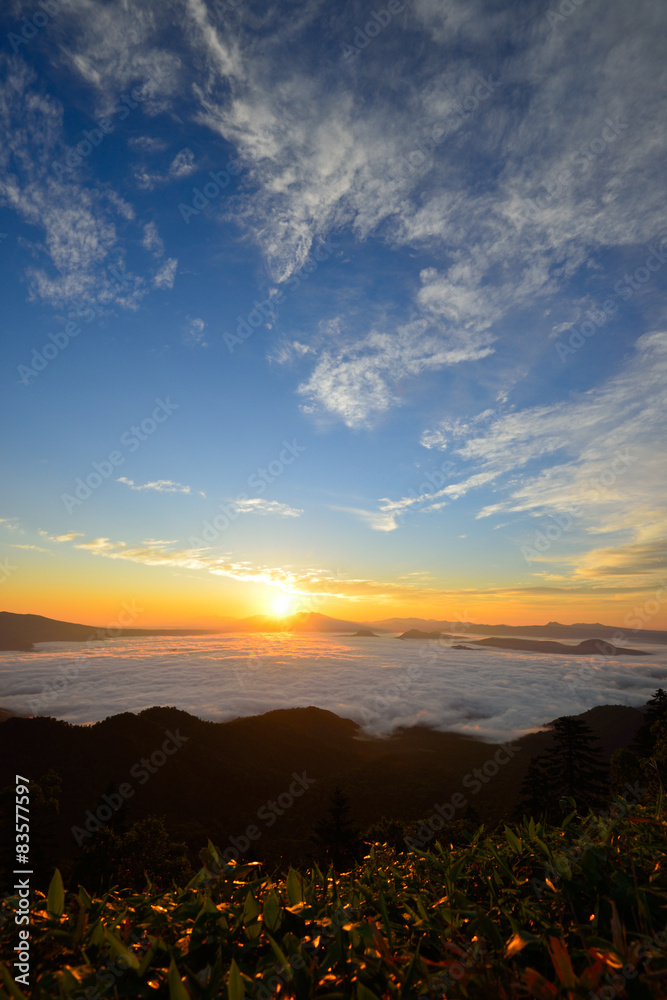 雲海から昇る朝日