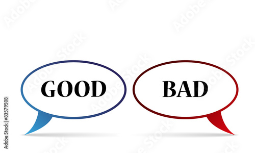 good and bad bubble with shadow