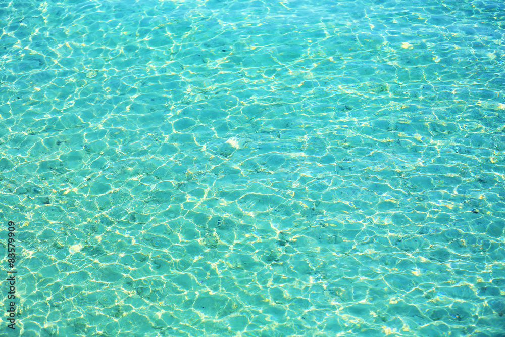Clear ocean water, in resort