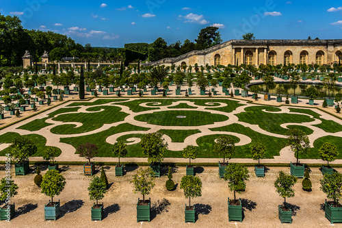 Beautiful Orangerie Parterre in famous Versailles palace. Paris photo