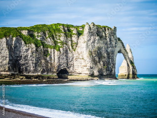 Cliffs "Porte d'Aval" in Etretat, France