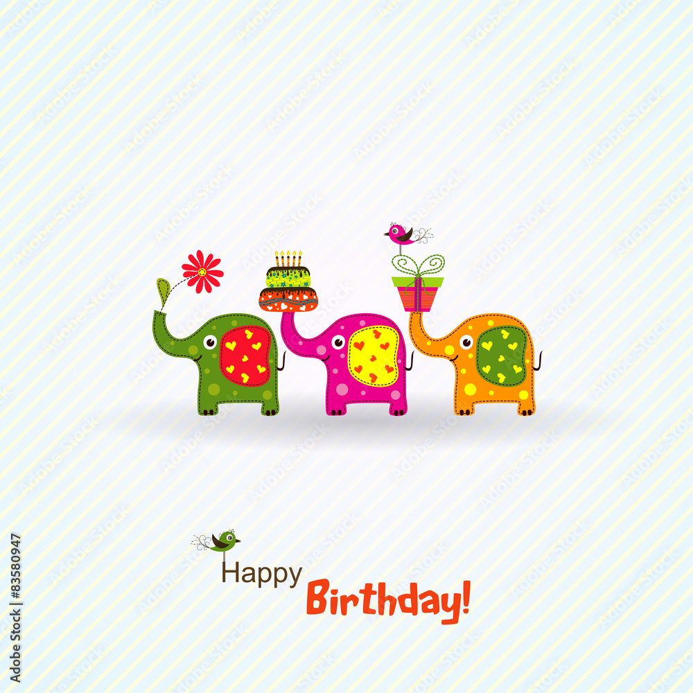 Template greeting card, vector