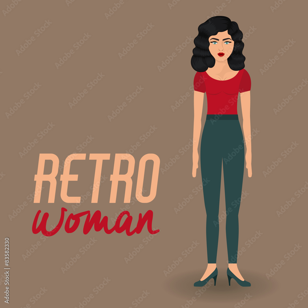 Retro woman design