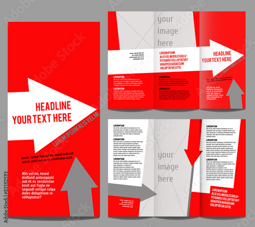 brochure design template vector trifold 