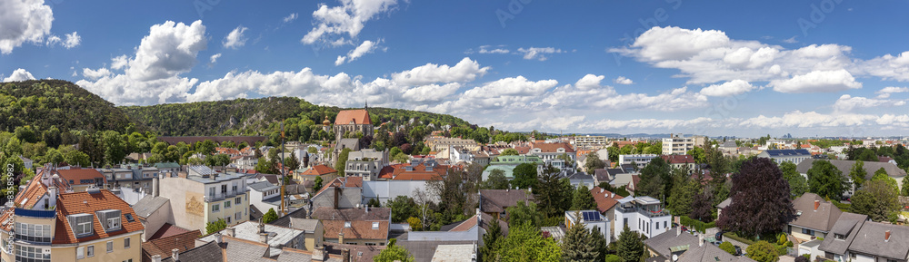 Panorama of Mödling with his famous aqueduct - Lower Austria