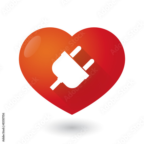 Heart icon with a plug