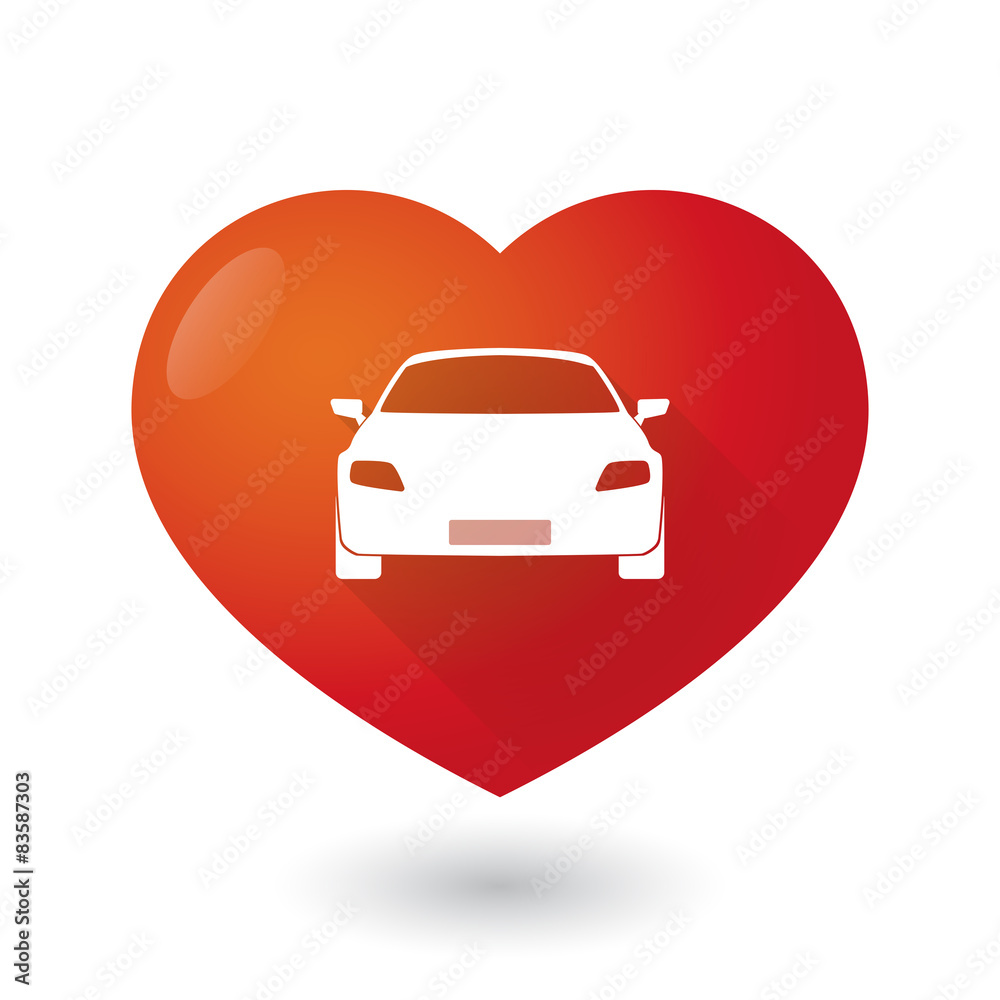 Heart icon with a car