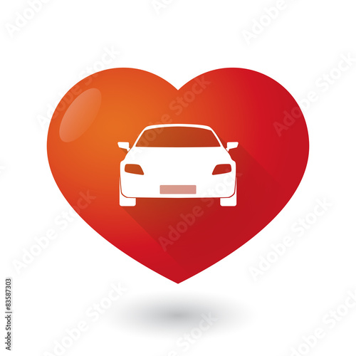 Heart icon with a car