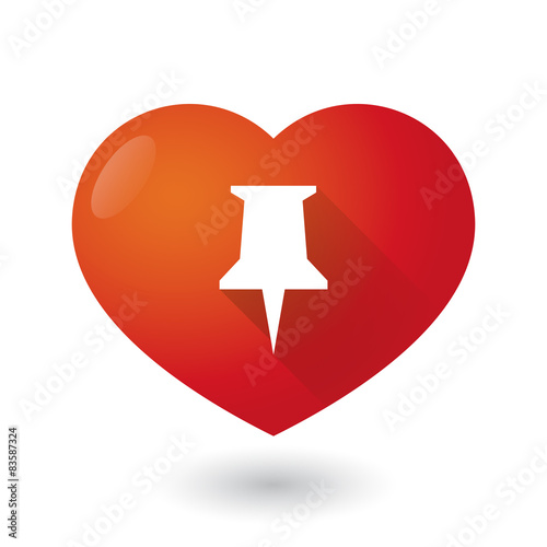 Heart icon with a push pin