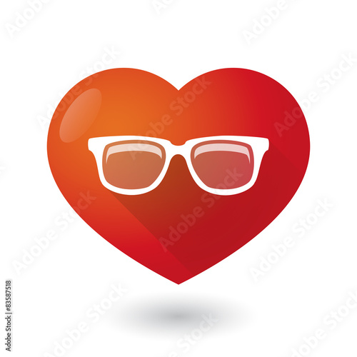 Heart icon with a glasses