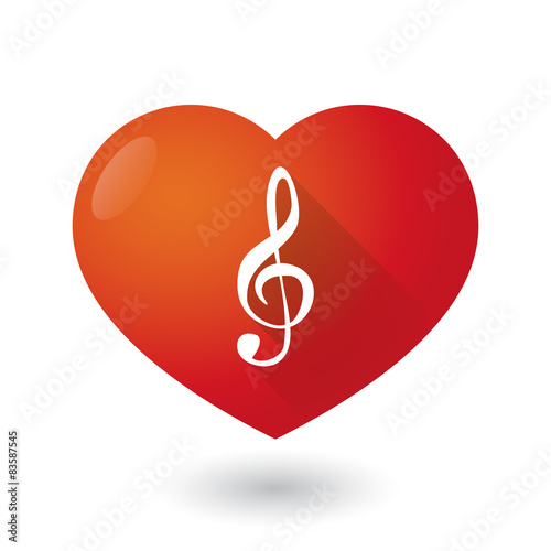 Heart icon with a g clef