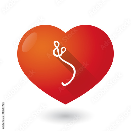 Heart icon with an ebola sign