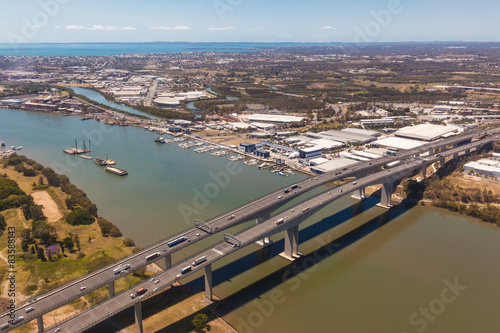 Sir Leo Hielscher Bridges on Gateway motorway, Brisbane, Austral