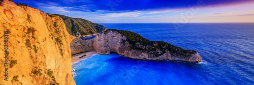 Shipwreck bay, Navagio - Zakynthos, Greece, sunset