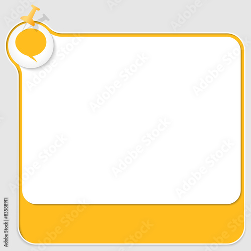 yellow text box with pushpin and speech bubble