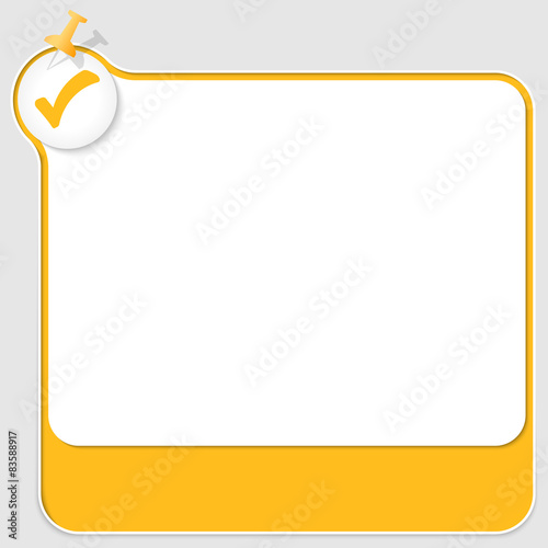 yellow text box with pushpin and check box