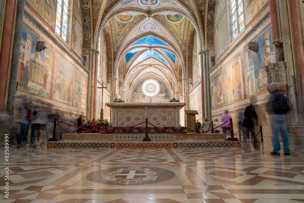 Assisi, Basilica of St Francis restored after earthquake, Italy