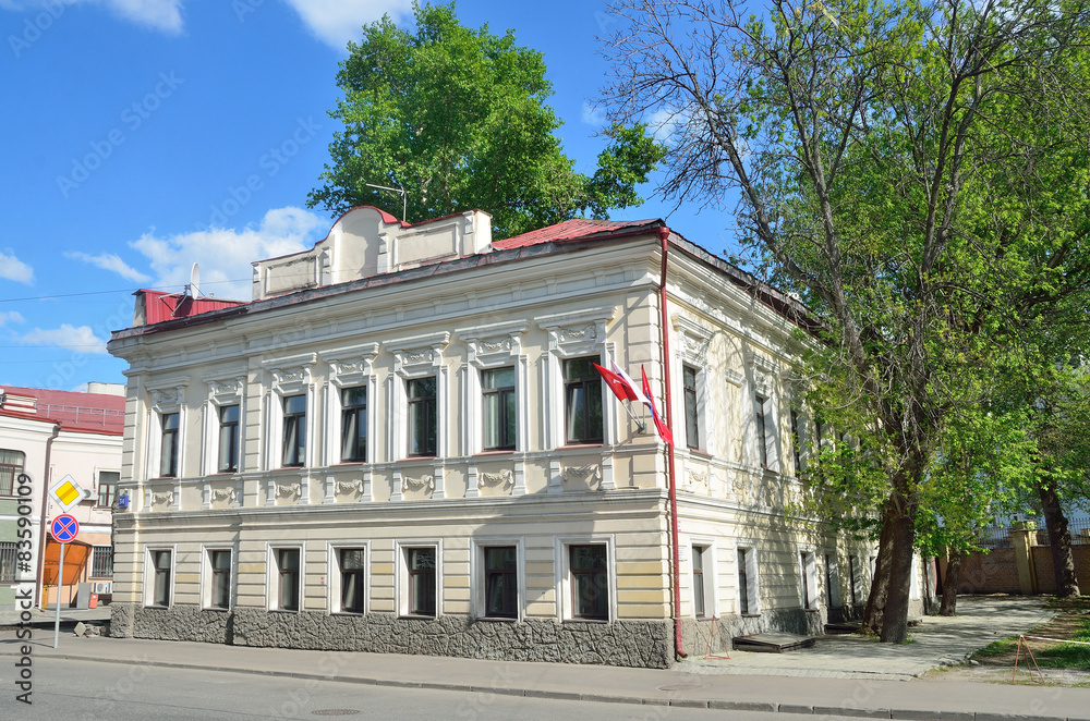 Obraz premium Москва. Старинный особняк в Товарищеском переулке, дом 34