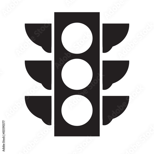 Traffic light signal vector icon.