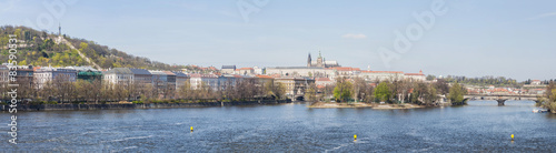 Panoramic photo: Prague Vltava River