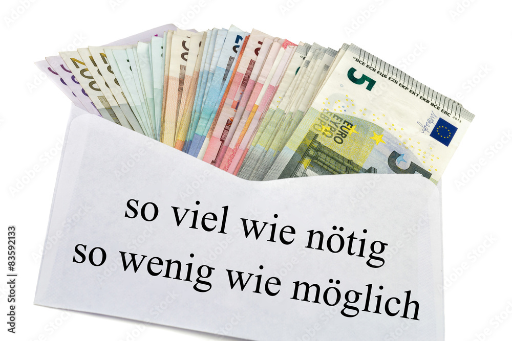 so viel wie nötig, so wenig wie möglich