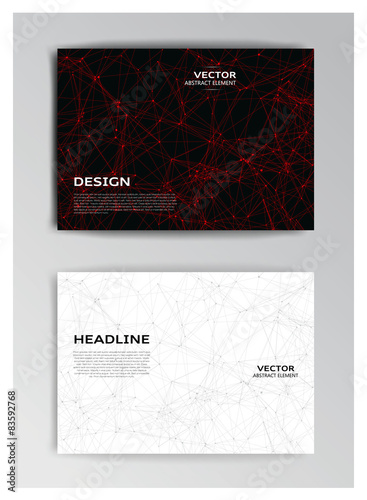 Template of brochure with abstract elements