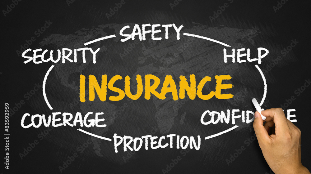 insurance circle diagram hand drawn on blackboard insurance circle diagram hand drawn on blackboard