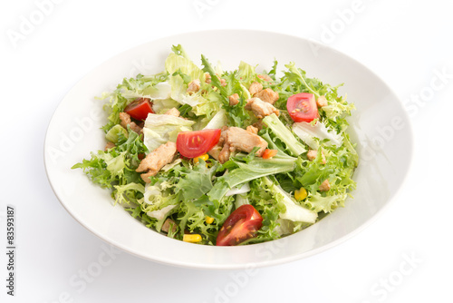 Gemischer Salat mit Putenfleisch