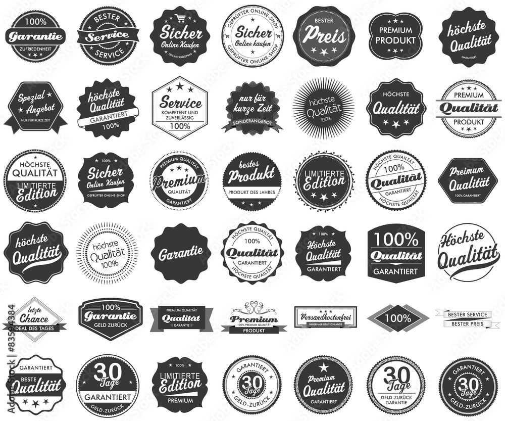Button Siegel Premium Garantie Angebot Service Shop Logo