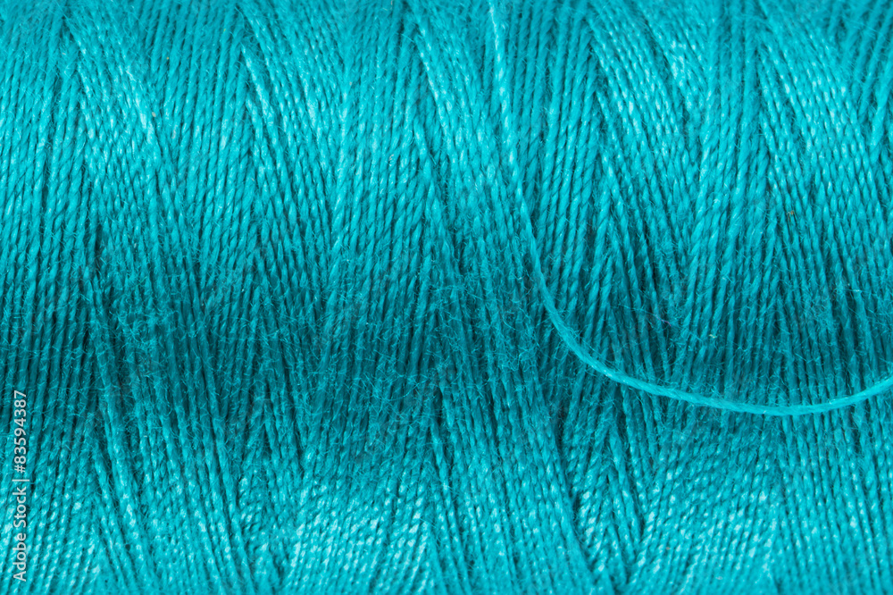 Fototapeta premium Petrol Blue Sewing Yarn