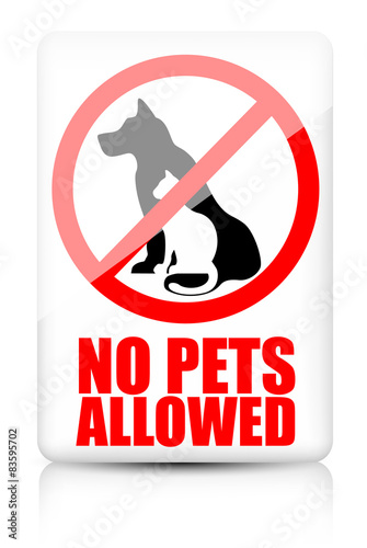 No pets allowed sign