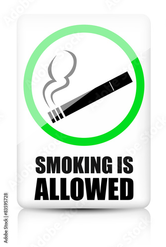 Smoking allowed sign