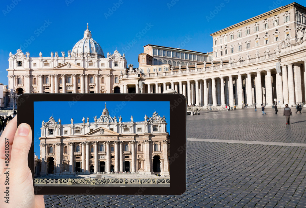 photo of St.Peter Cathedral on square in Vatican