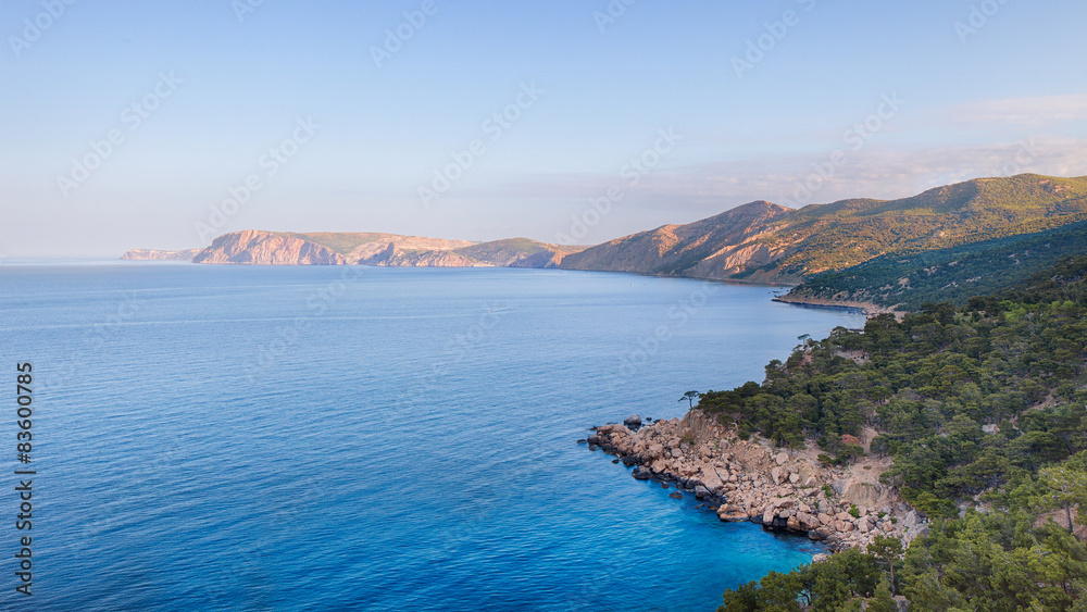 Panoramic seascape of Crimea, Ukraine